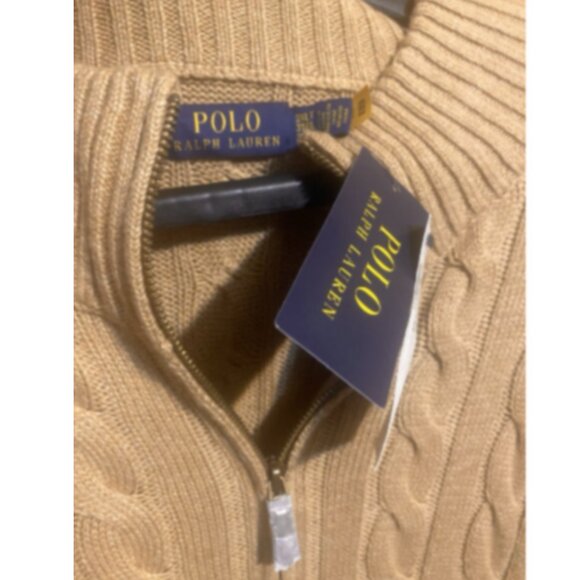 Polo Ralph Lauren Cable Knit Sweater Men's Size 3XLT Big & Tall Camel Brown - Picture 3 of 6